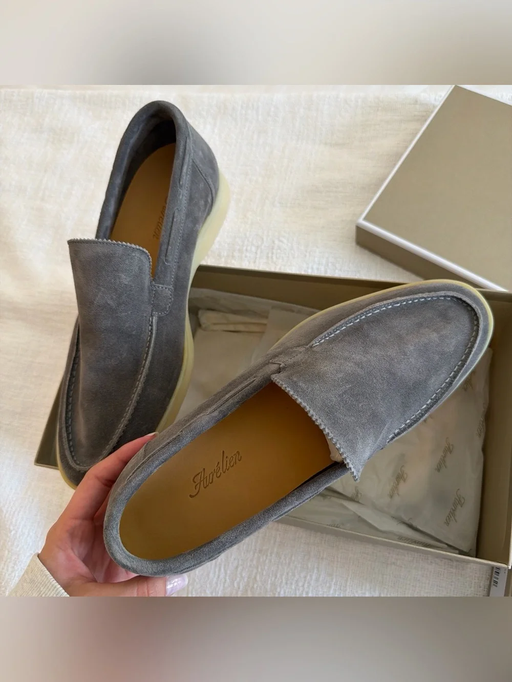 Men’s Grey Aurelien Suede Loafer